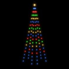 Greatstore Vánoční stromek na stožár 108 barevných LED diod 180 cm