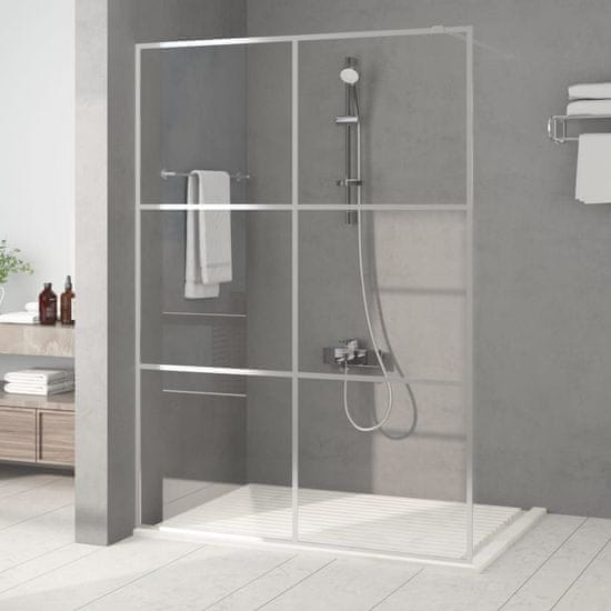 Greatstore Sprchová zástěna walk-in stříbrná 140 x 195 cm čiré ESG sklo