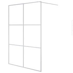 Greatstore Sprchová zástěna walk-in stříbrná 140 x 195 cm čiré ESG sklo