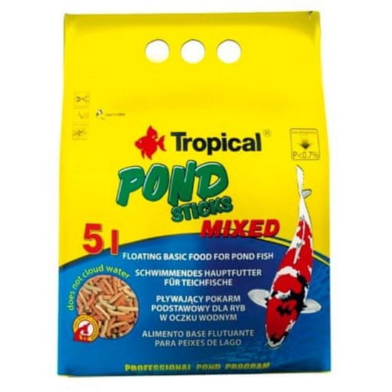 TROPICAL Krmivo pro jezírkové ryby Pond Sticks Mixed 5l /400g