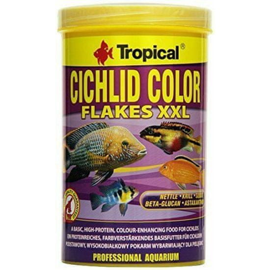 TROPICAL Krmivo pro akvarijní ryby Cichlid color XXL 1000 ml /200g vločky