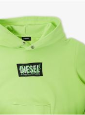 Diesel Neonově zelená holčičí mikina s kapucí Diesel 116