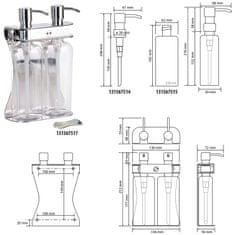 BEMETA BEMETA Dávkovač mýdla dvojitý se zámkem, 2× 250 ml 152109381 - Bemeta