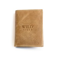 Zbroja Kožená světle hnědá peněženka Wild Tiger z pevné hovězí kůže