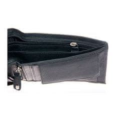 Černá pánská kožená peněženka HL z měkké kůže