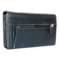 FLW Černá velká kožená peněženka HMT s ochranou dat (RFID)