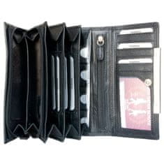 FLW Černá velká kožená peněženka HMT s ochranou dat (RFID)