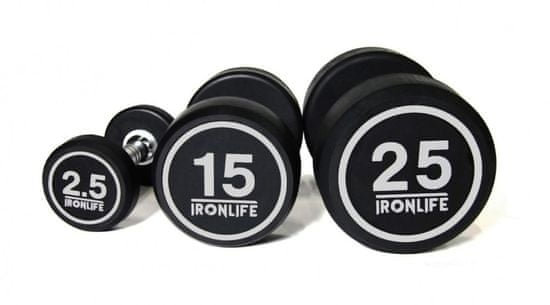 IRONLIFE Sada pogumovaných jednoručních činek IRONLIFE 2,5-25 kg