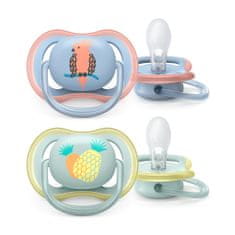 Philips AVENT Šidítko Ultra air Obrázek 0-6m chlapec (papoušek), 2 ks