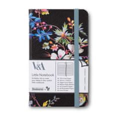 Bookaroo V&A Kapesní zápisník A6 - Kilburn Black Flora