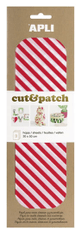 APLI Cut&Patch papír 30 x 50 cm - Pruhy červenobílé 3 ks