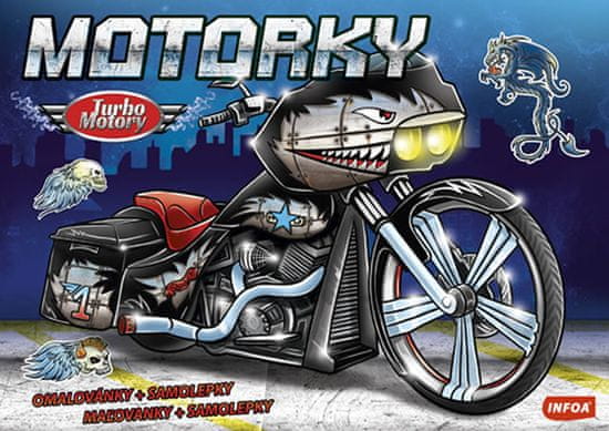 Motorky - Turbo Motory + samolepky