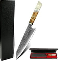 IZMAEL Damaškový kuchyňský nůž Isahaja-Bílá KP14036