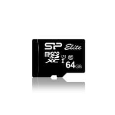 Silicon Power Paměťová karta microSDXC Elite 64GB + adaptér