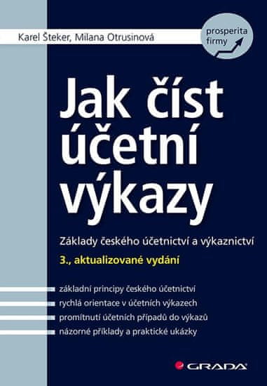 Šteker Karel, Otrusinová Milana,: Jak číst účetní výkazy - Základy českého účetnictví a výkaznictví