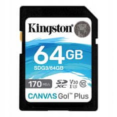 Kingston Paměťová karta Canvas Go! Plus SDXC 64GB
