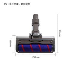 BMK kompatibilní rotační hubice Fluffy s LED světlem pro vysavače Dyson V7 V8 V10 V11