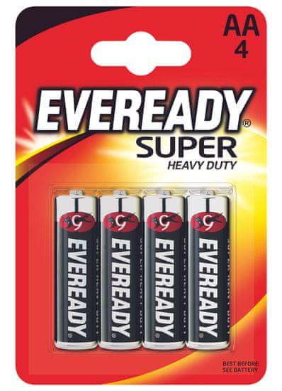 Eveready Super AA 4 pack zinkochloridová baterie