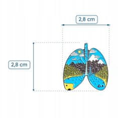 Pinets® Ozdobný špendlík plíce naplněné horskou krajinou