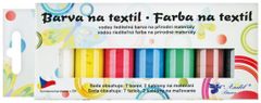 Anděl Přerov Barvy na textil světlý, sada perleť 7 x 15 g + šablony 