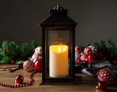 MAGIC HOME Lucerna Vánoce, LED, 3xAAA, plast, hnědo-měděný