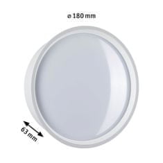 Paulmann PAULMANN LED venkovní nástěnné svítidlo Platomo IP44 kruhové 180mm 3000K 14,5W 230V bílá umělá hmota 94697