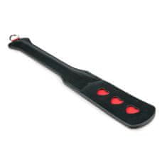 Easytoys Důtky-Long Leather Paddle With Heart