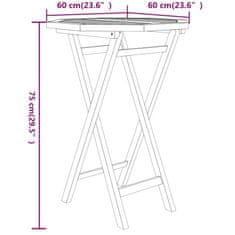 Vidaxl 3dílný zahradní jídelní set masivní teakové dřevo