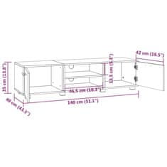 Greatstore TV skříňka šedá sonoma 140 x 40 x 35 cm kompozitní dřevo