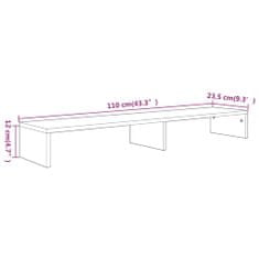 Greatstore Stojan na monitor betonově šedý 110x23,5x12 cm kompozitní dřevo