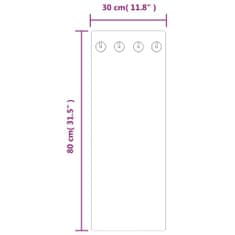 Vidaxl Nástěnný věšák 80 x 30 cm tvrzené sklo cihlová zeď