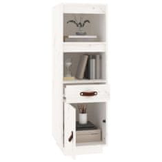 Greatstore Skříň highboard bílá 34x40x108,5 cm masivní borové dřevo