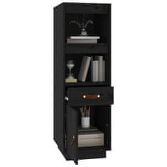 Greatstore Skříň highboard černá 34x40x108,5 cm masivní borové dřevo