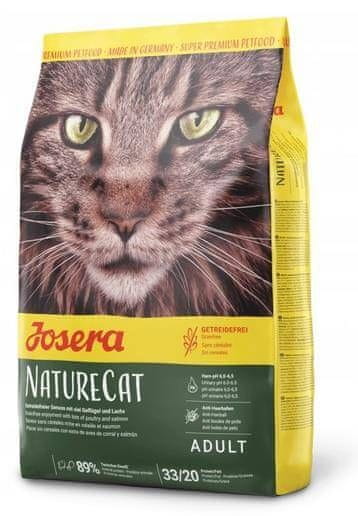 Josera NatureCat granule bez obilovin s lahodným lososem a drůbežím masem 400 g