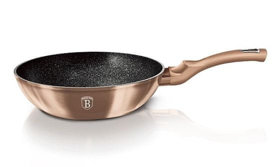 Berlingerhaus Wok s mramorovým povrchem 30 cm Rosegold Metallic Line