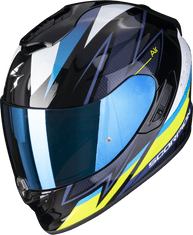 SCORPION Moto přilba EXO-1400 EVO AIR THELIOS černo/modro/neonově žlutá S