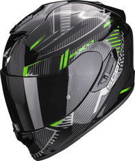 SCORPION Moto přilba EXO-1400 EVO AIR SHELL černo/zelená XS