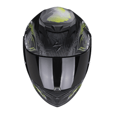 SCORPION Moto přilba EXO-520 EVO AIR MELROSE matná černo/neonově žlutá XS