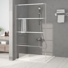 Greatstore Sprchová zástěna walk-in stříbrná 115 x 195 cm čiré ESG sklo