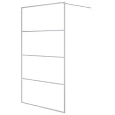 Greatstore Sprchová zástěna walk-in stříbrná 115 x 195 cm čiré ESG sklo