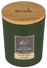 Anděl Přerov Svíčka Mgic Wood s dřevěným knotem - Palm Leaf a Aloe 300g 