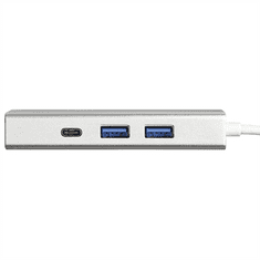 Hama USB-C 3.1 hub Aluminium, 2x USB-A, USB-C, 3,5 mm audio