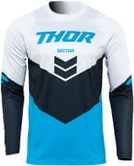 THOR dres SECTOR Chev modro-bílý L