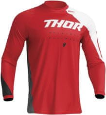 THOR dres SECTOR Edge bílo-červeno-šedý 2XL