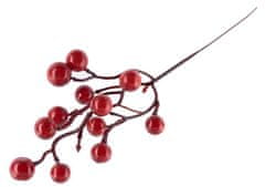 MAGIC HOME Větvička Berries, červená, 27 cm, bal. 6 ks