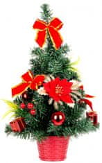 MAGIC HOME Stromeček Vánoce, ozdobený, červený, 40 cm