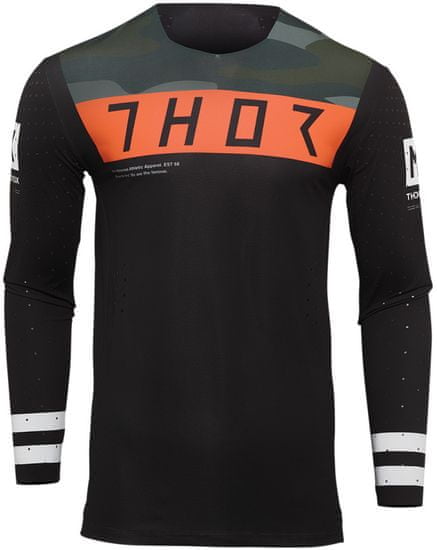 THOR dres PRIME Status černo-oranžovo-zeleno-šedo-hnědý