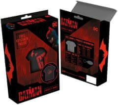 CurePink Pánské tričko s přívěskem DC Comics|Batman: Key Art (XL) černá bavlna