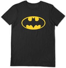 CurePink Pánské tričko s přívěskem DC Comics|Batman: Logo (S) černá bavlna