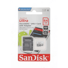 SanDisk Ultra microSDXC 64GB 100MB/s + adaptér